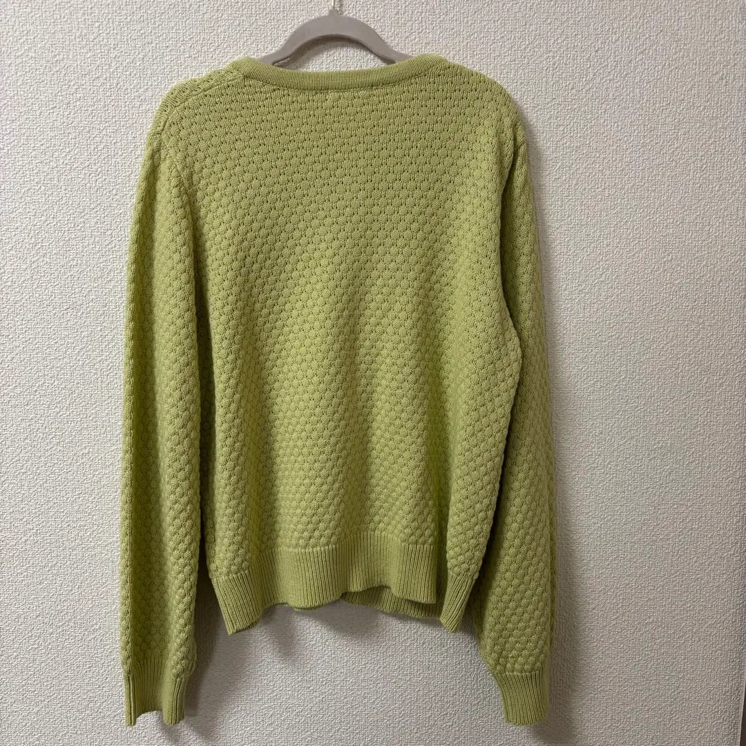 Light green braid cardigan | ライトグリーン編み込みカーディガン