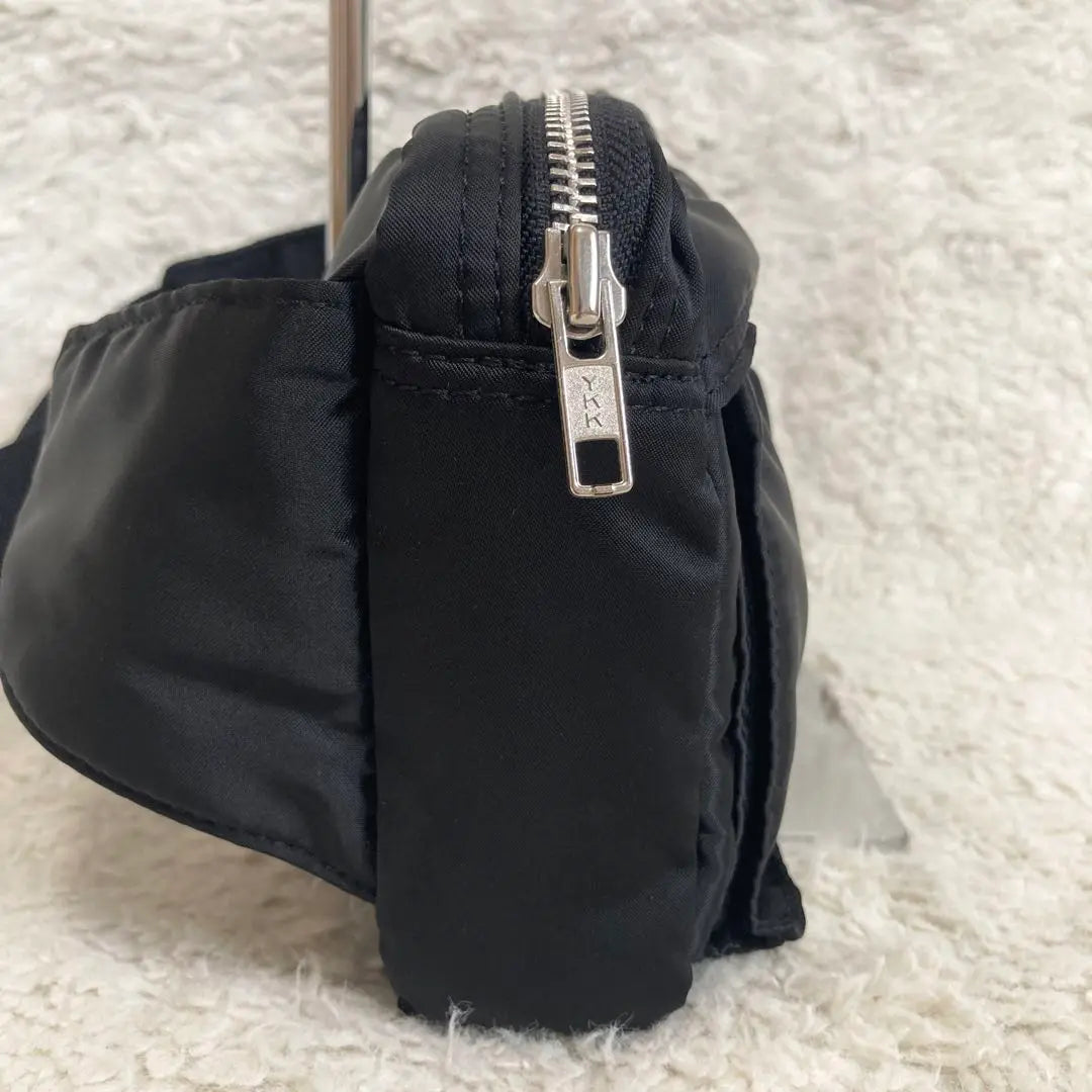 [Extremadamente hermosa] PORTER Yoshida Bolsa de cintura Bolsa de tanque Negro Unisex