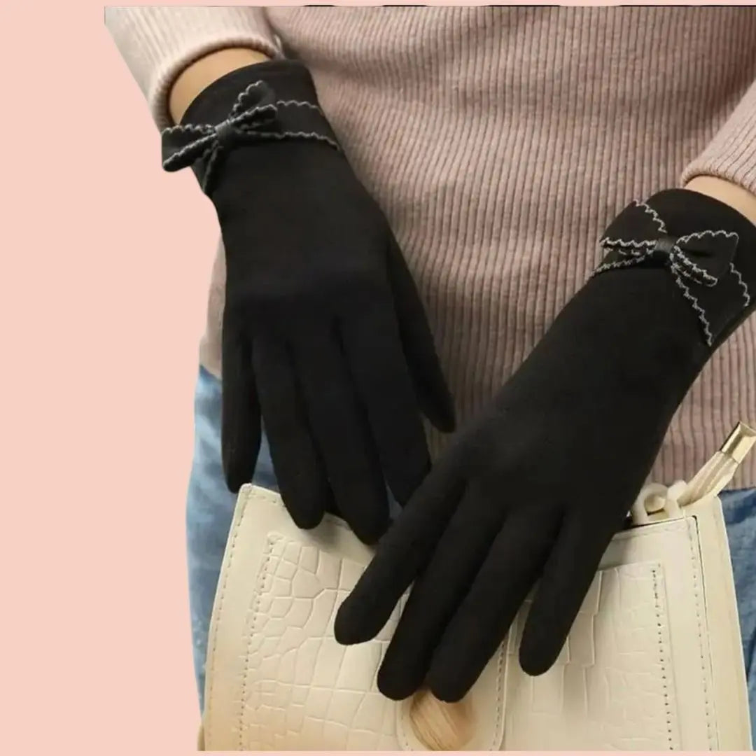 Guantes de cinta para mujer, compatibles con smartphone, forro polar, para ir al trabajo, lavables, para cumpleaños