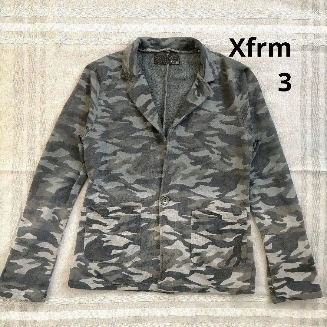 Chaqueta a medida de camuflaje gris Xfrm Transform Camuflaje L