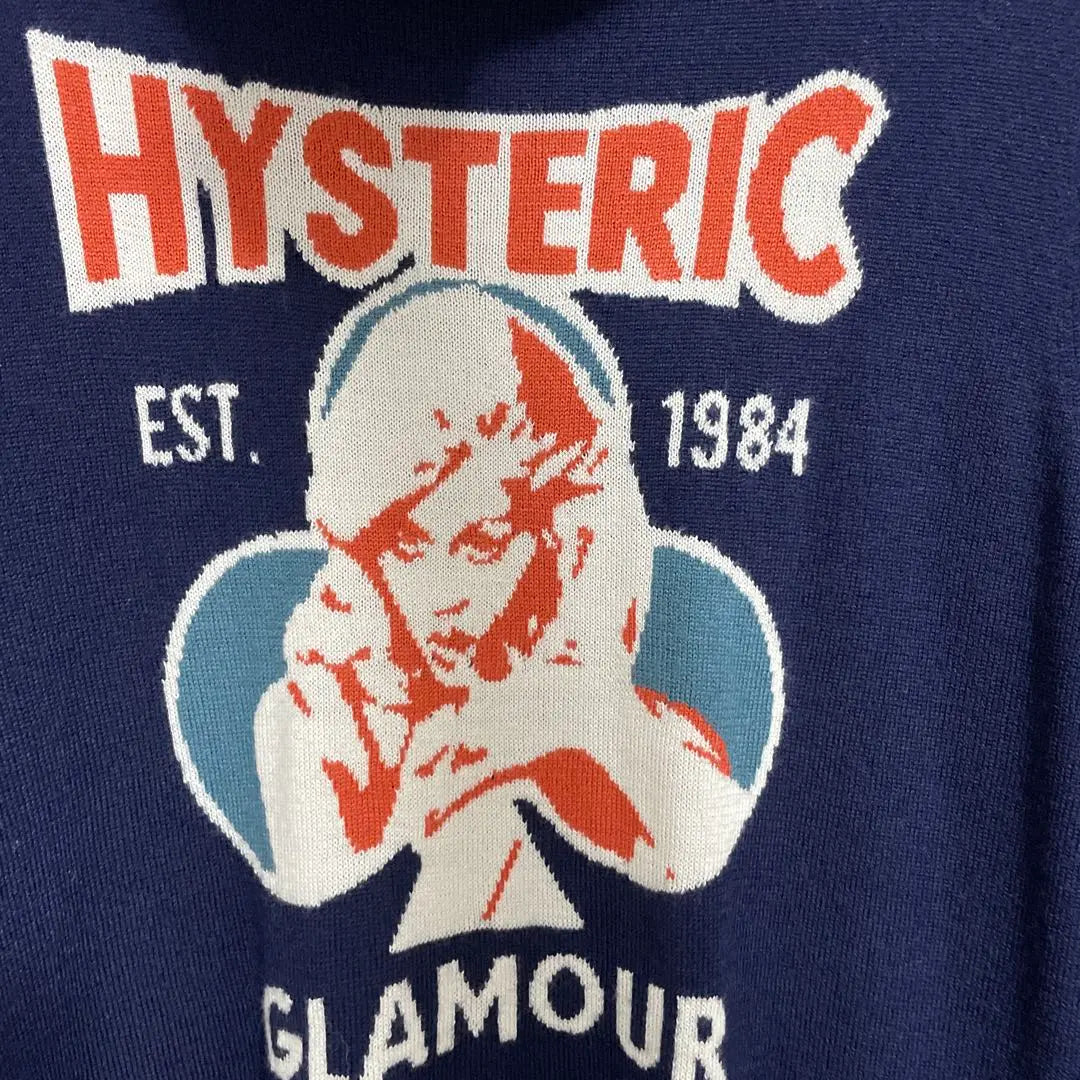 Super beautiful condition/HYSTERIC GLAMOUR Navy Knit Parka M