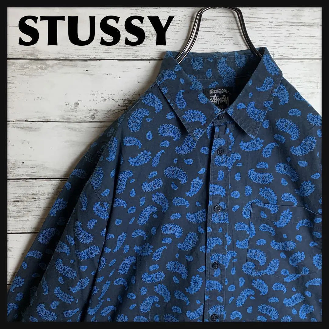 [An immediate completion model!! ︎】STUSSY◇Paisley pattern rooded all-over shirt B981