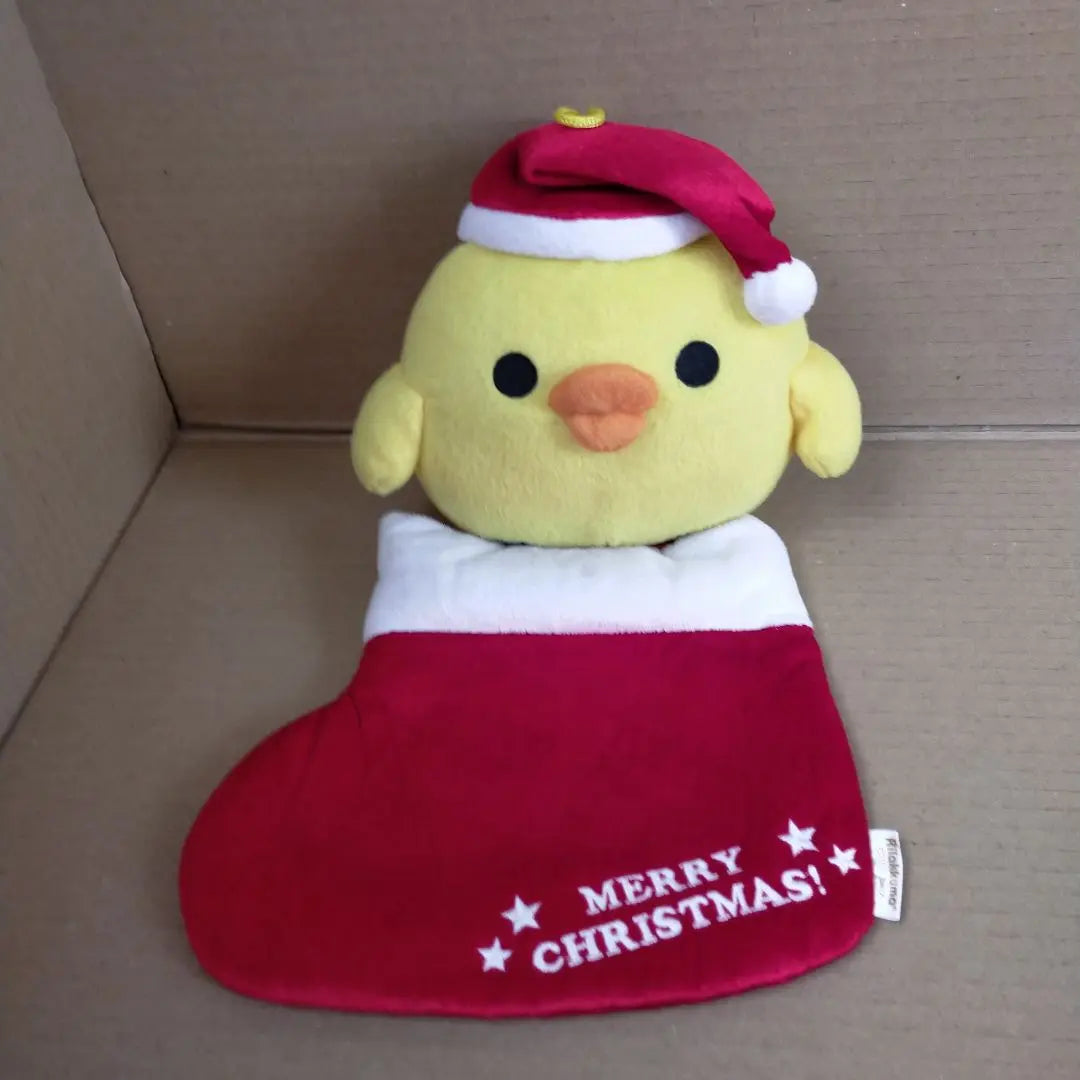 Rilakkuma Kiiroitri Christmas stuffed animal small item holder