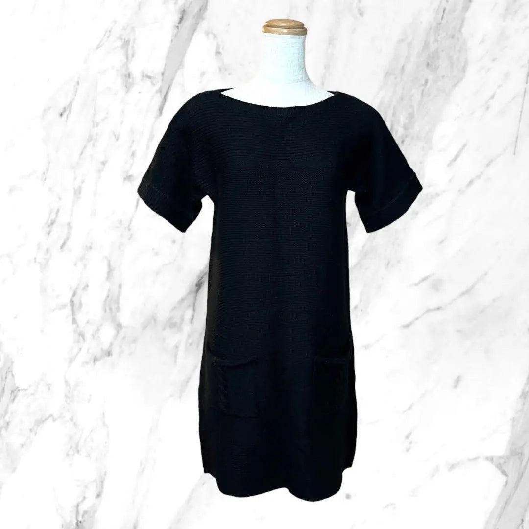 ✨Made in Japan✨ Untitle [3] Knit dress, wool blend, black, good condition