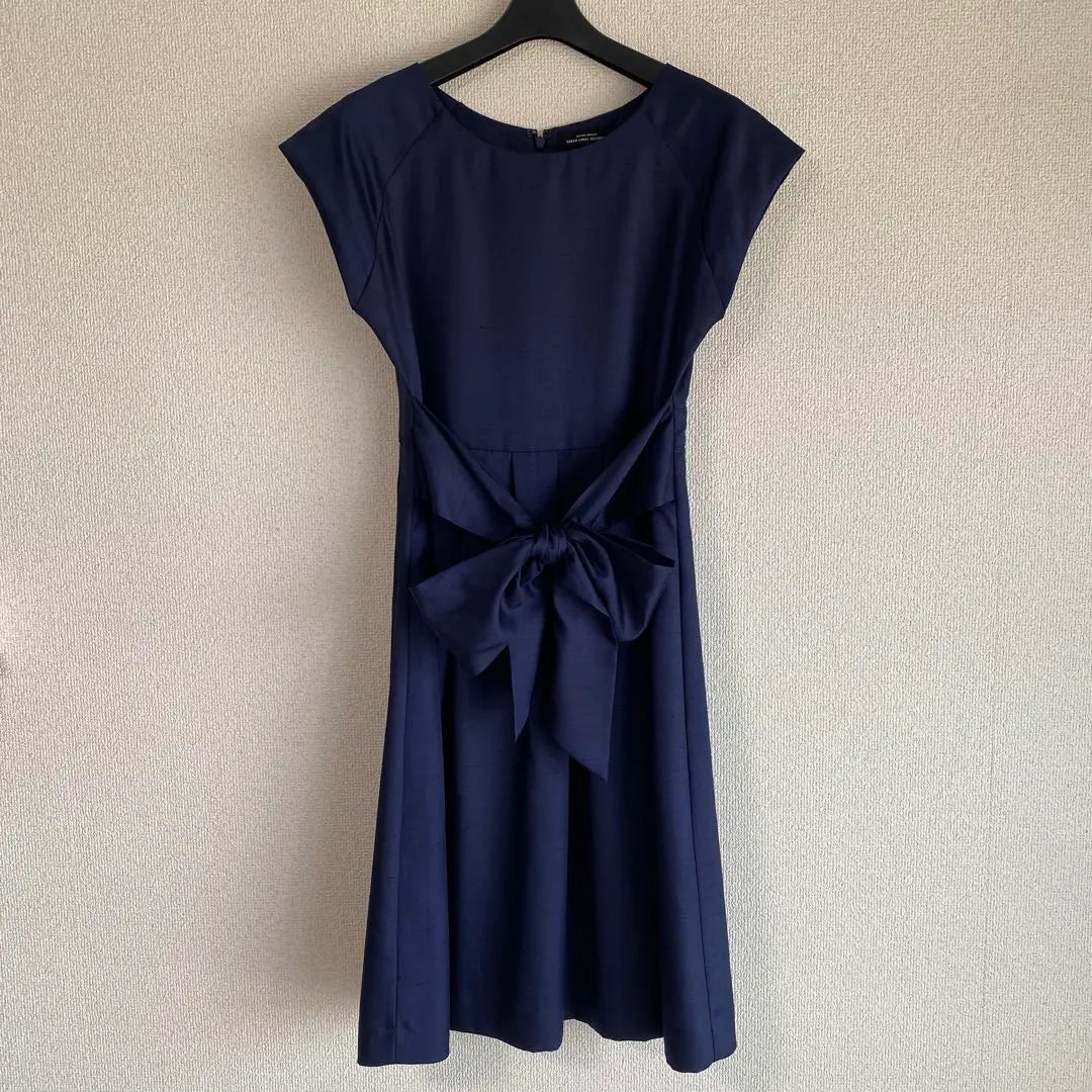 Green Label Dress 36 Ribbon Wedding Dark Blue Near Unused DMW