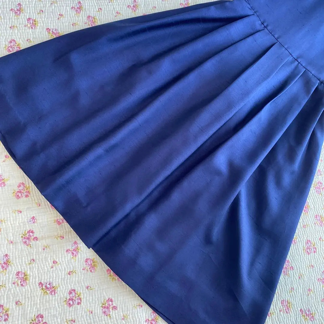 Green Label Dress 36 Ribbon Wedding Dark Blue Near Unused DMW