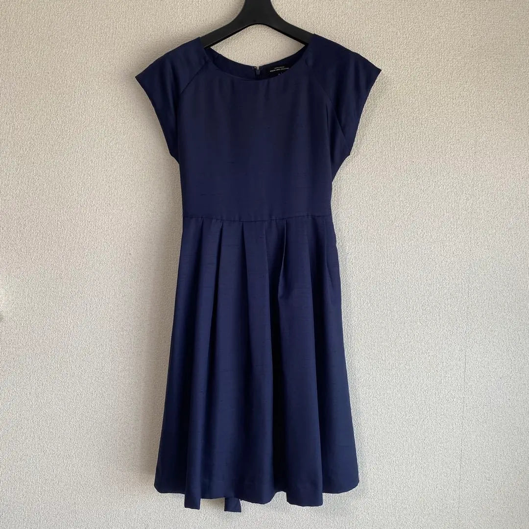 Green Label Dress 36 Ribbon Wedding Dark Blue Near Unused DMW