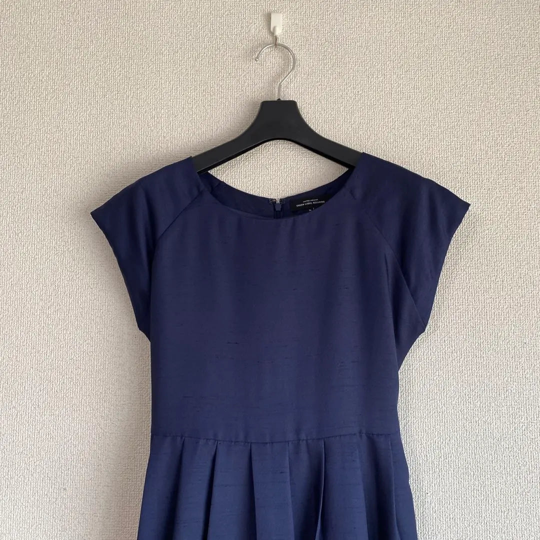 Green Label Dress 36 Ribbon Wedding Dark Blue Near Unused DMW