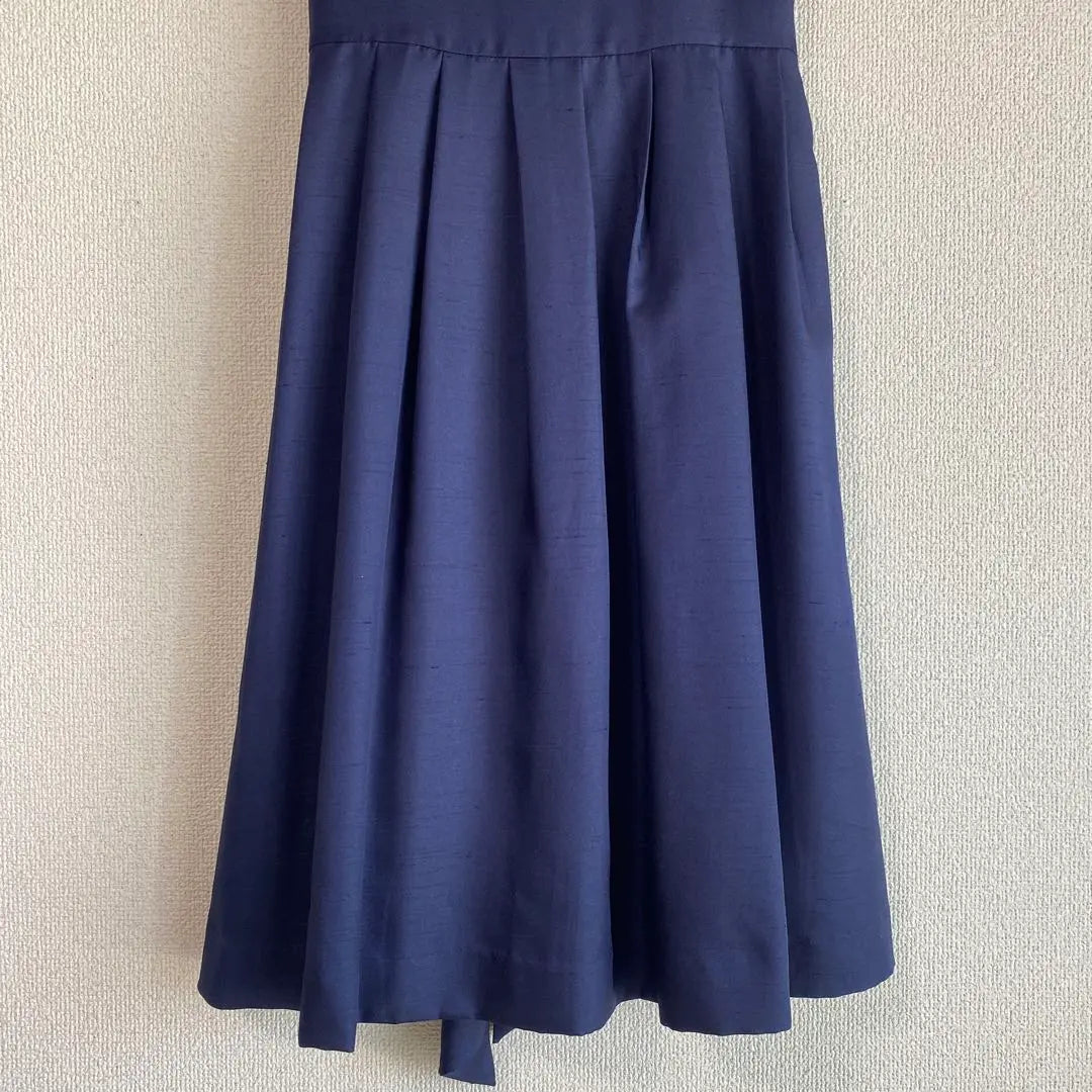 Green Label Dress 36 Ribbon Wedding Dark Blue Near Unused DMW