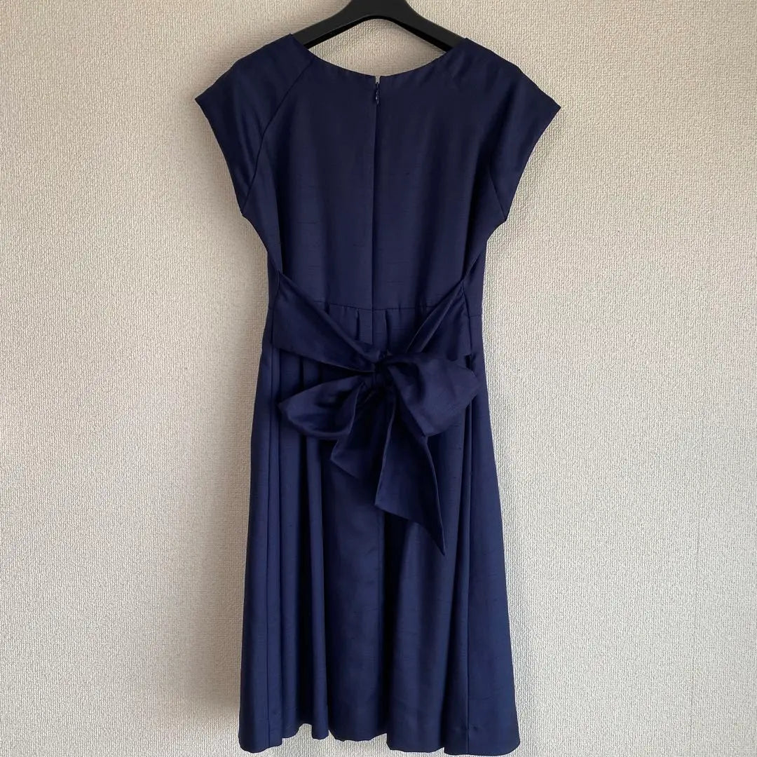 Green Label Dress 36 Ribbon Wedding Dark Blue Near Unused DMW