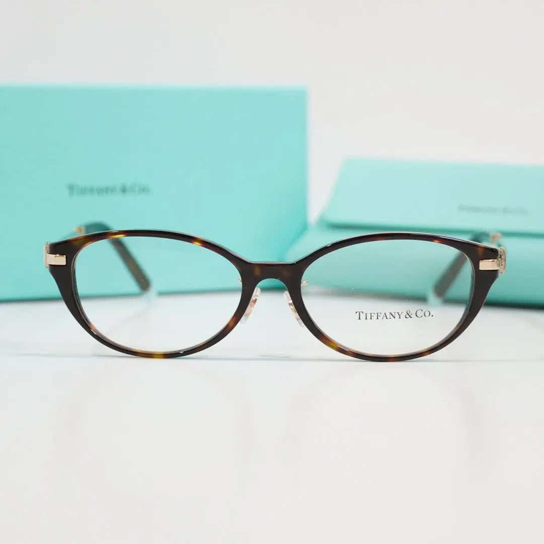 Brand new, unused Tiffany brown eyeglass frame, gold, TIFFANY&CO