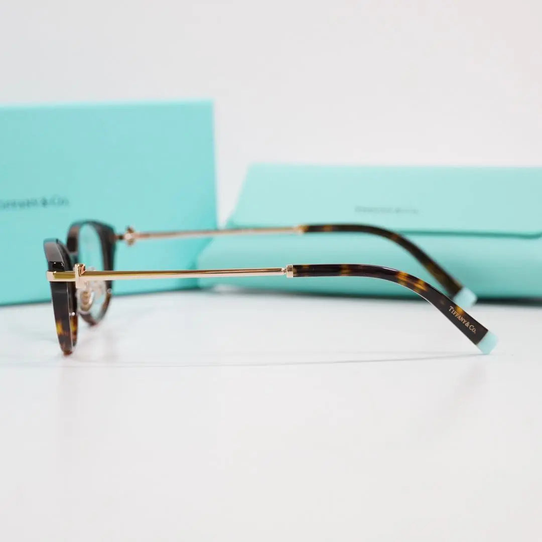 Brand new, unused Tiffany brown eyeglass frame, gold, TIFFANY&CO