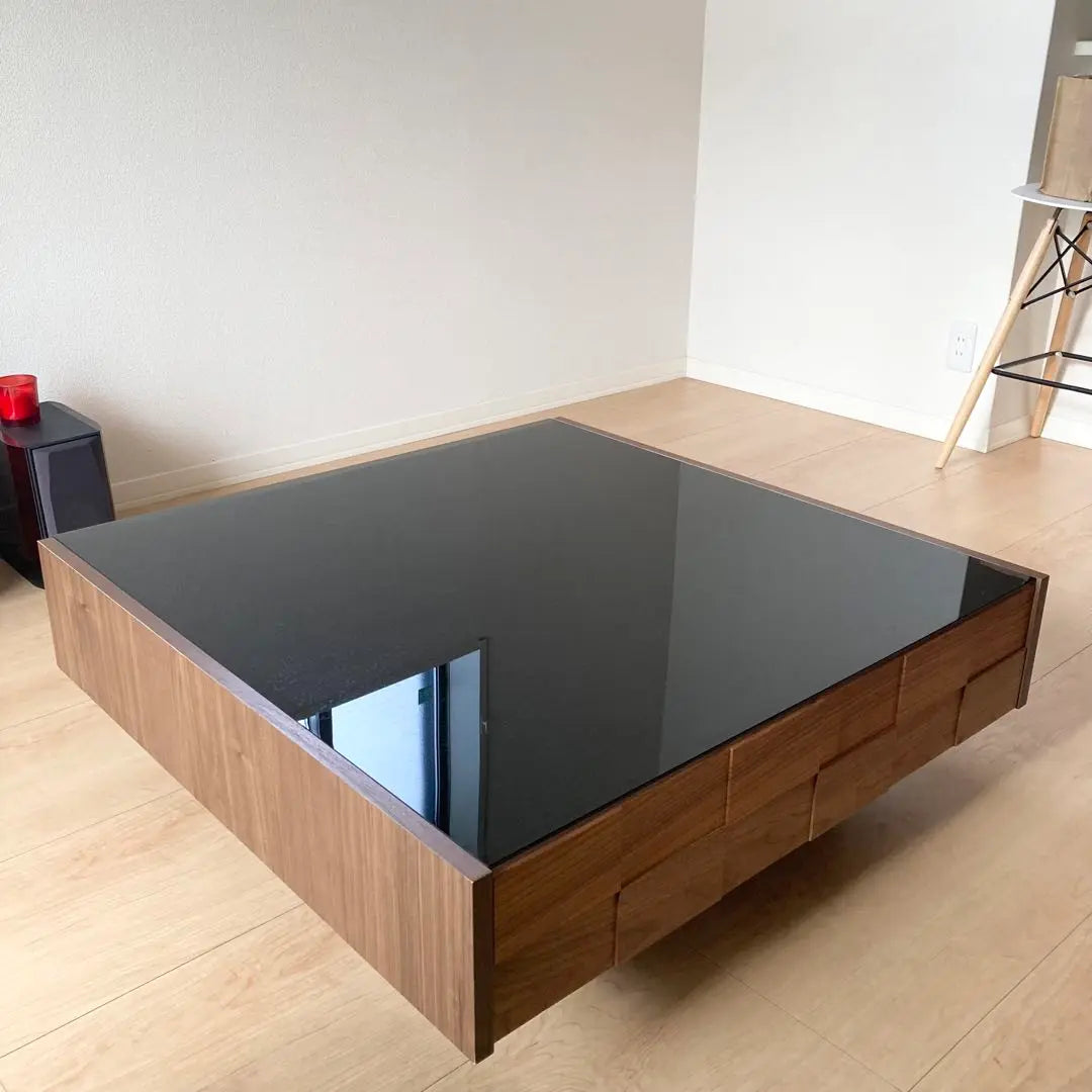 Made in Japan Walnut Solid Luxury Glass Center Table Low Table