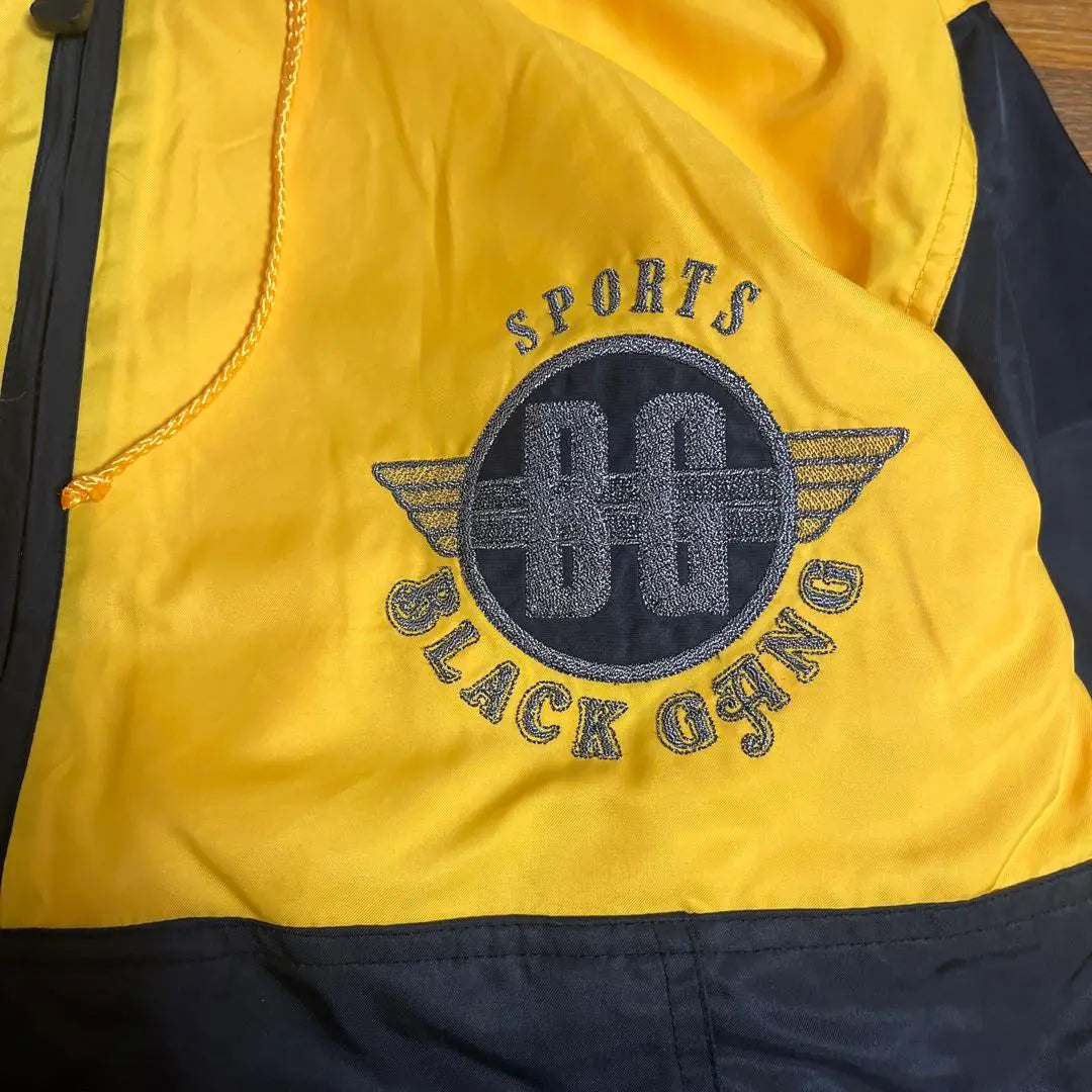 Nylon jacket, size L, BLACK GANGS, half zip, vintage