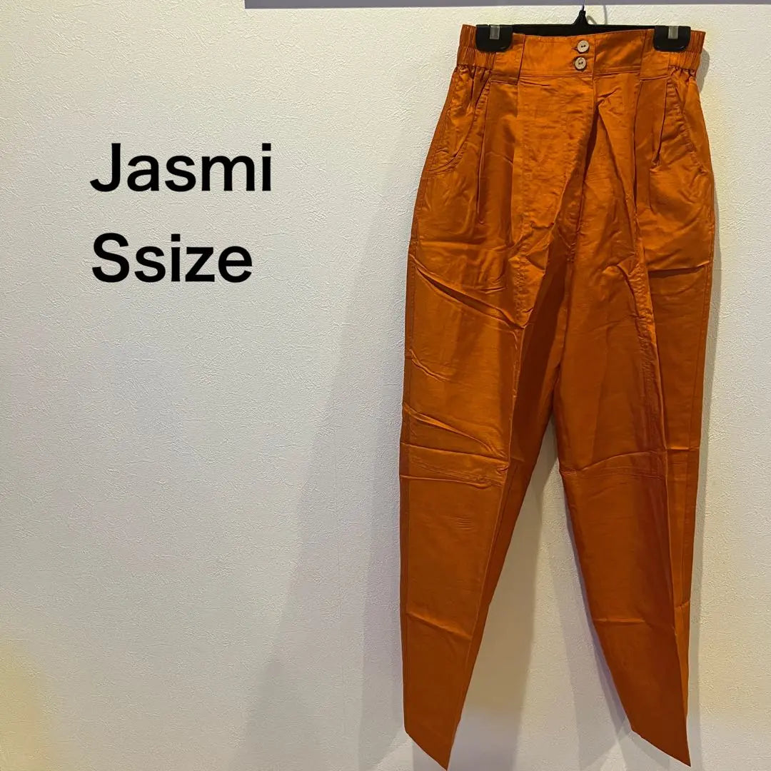 [Unused] Pants, casual pants, women's, orange, silk, 100% silk