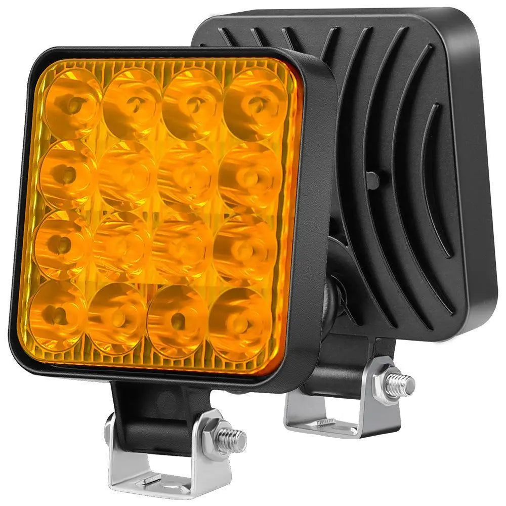 Amber LED Work Light 4 pieces Light lamp work 48W A05 | アンバー　LED 作業灯 4個セット ライト ランプ ワーク　48W A05