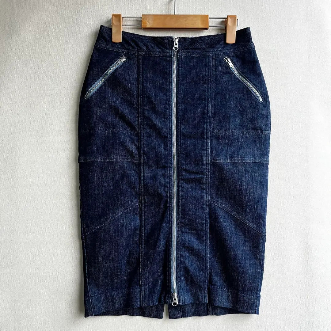 Unused Chez toi Chetoi denim skirt M center zipper