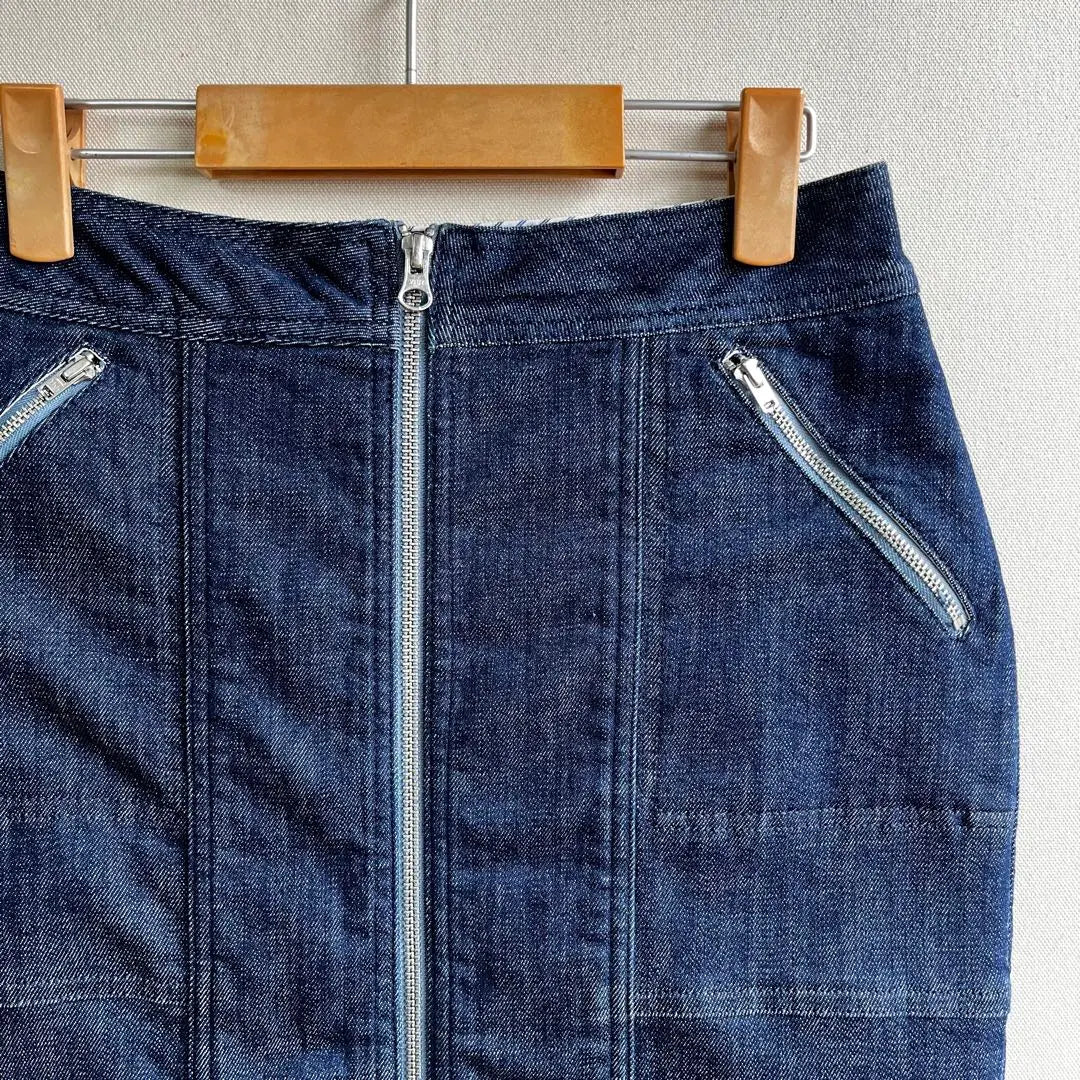 Unused Chez toi Chetoi denim skirt M center zipper