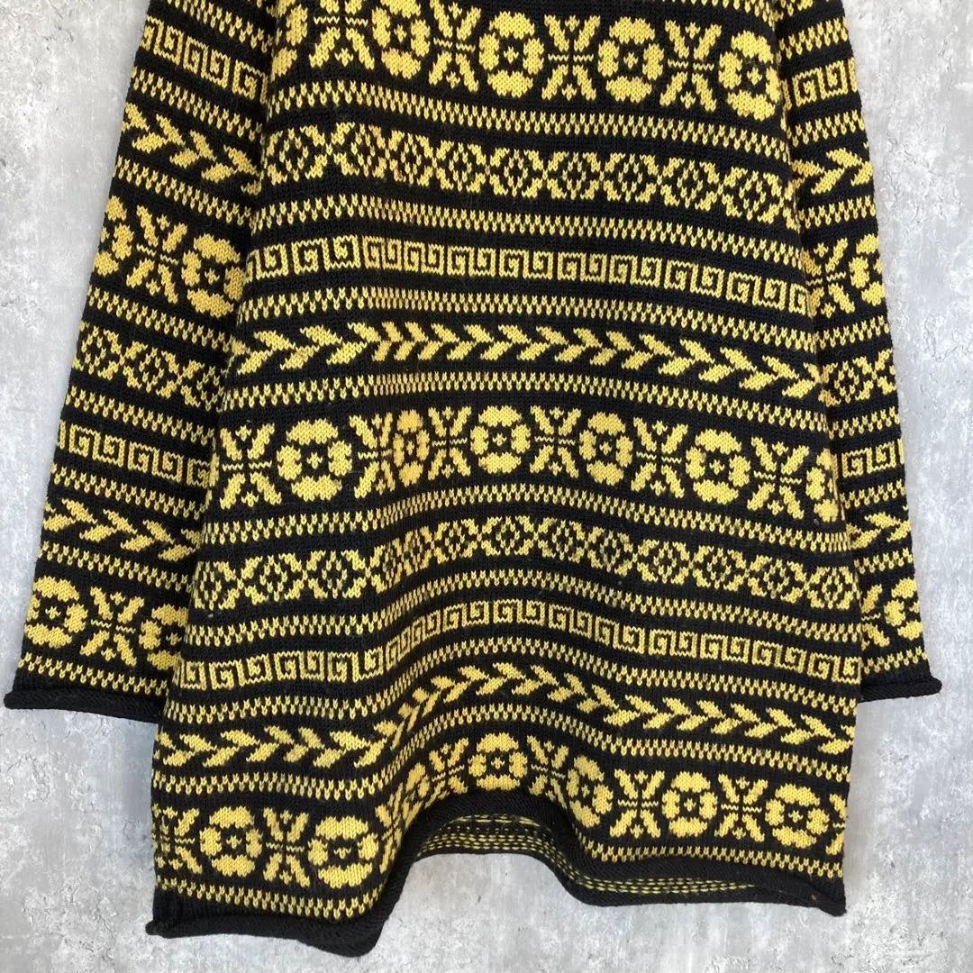 [Retro Design] Bottle Neck Wool Sweater Knit Unisex | 【レトロデザイン】ボトルネック ウール セーター ニット 古着 ユニセックス