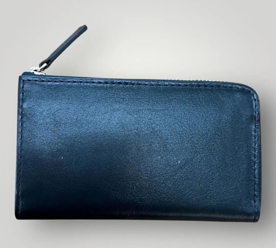 《New and unused》Business Leather Factory Multi Wallet Black Green