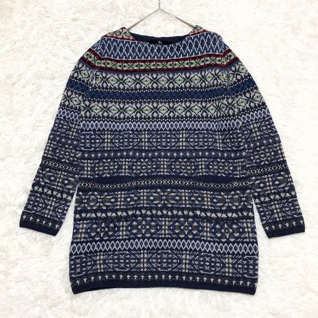 45R*Jacquard/Punto largo*Túnica/Una pieza*Suéter Fair Isle | 45R*ジャガード/ロング丈ニット*チュニック/ワンピース*フェアアイルセーター