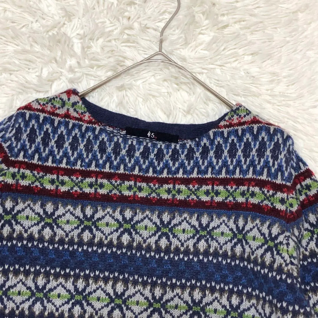 45R*Jacquard/Punto largo*Túnica/Una pieza*Suéter Fair Isle | 45R*ジャガード/ロング丈ニット*チュニック/ワンピース*フェアアイルセーター