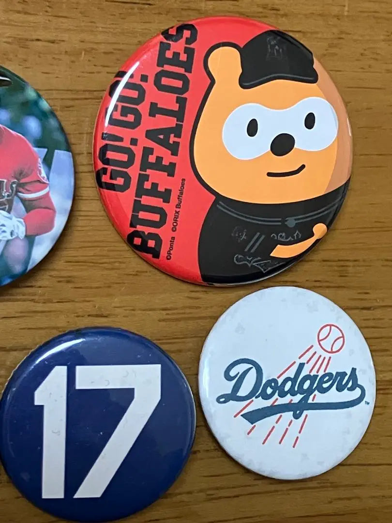 Can badge Otani Shohei No. 17 Dodgers American Flag Buffaloes Vintage