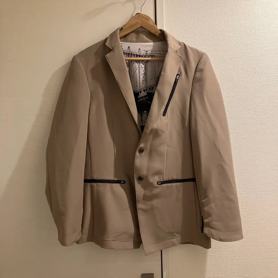 Linkation Men's Tailored Jacket Beige M size