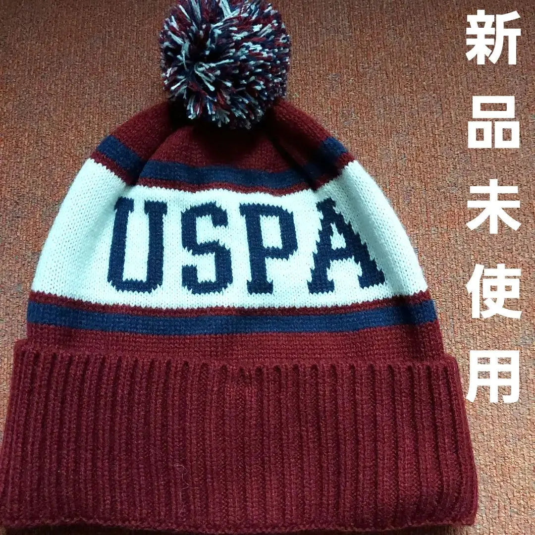 [Nuevo sin usar] US POLO ASSN. Con gorro de punto con etiqueta roja | 【新品未使用】ASSN DE POLO DE EE. UU. ニット帽 レッド タグ付き