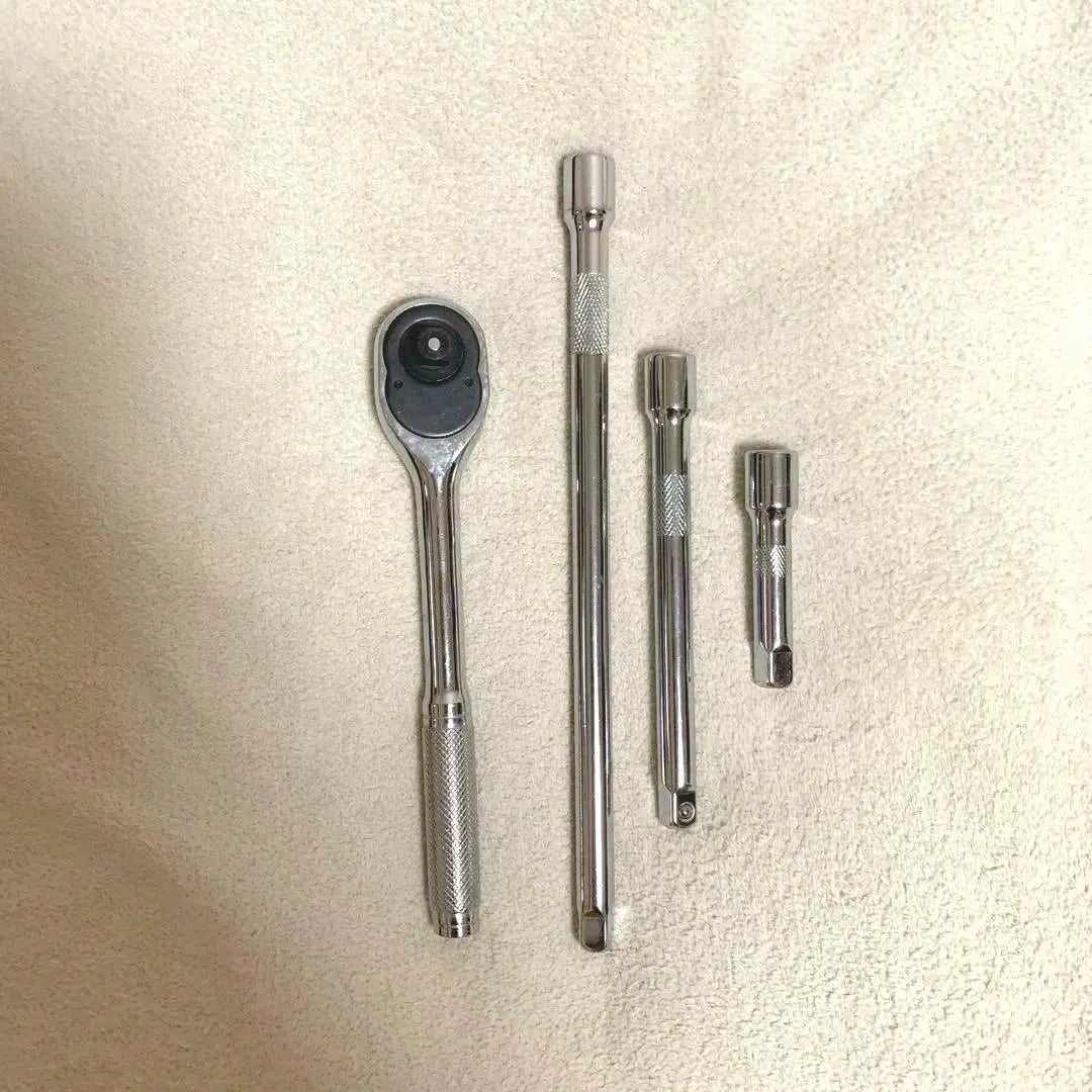 Ratchet Handle Connection Rod Extension Bar Set Spanner Wrench