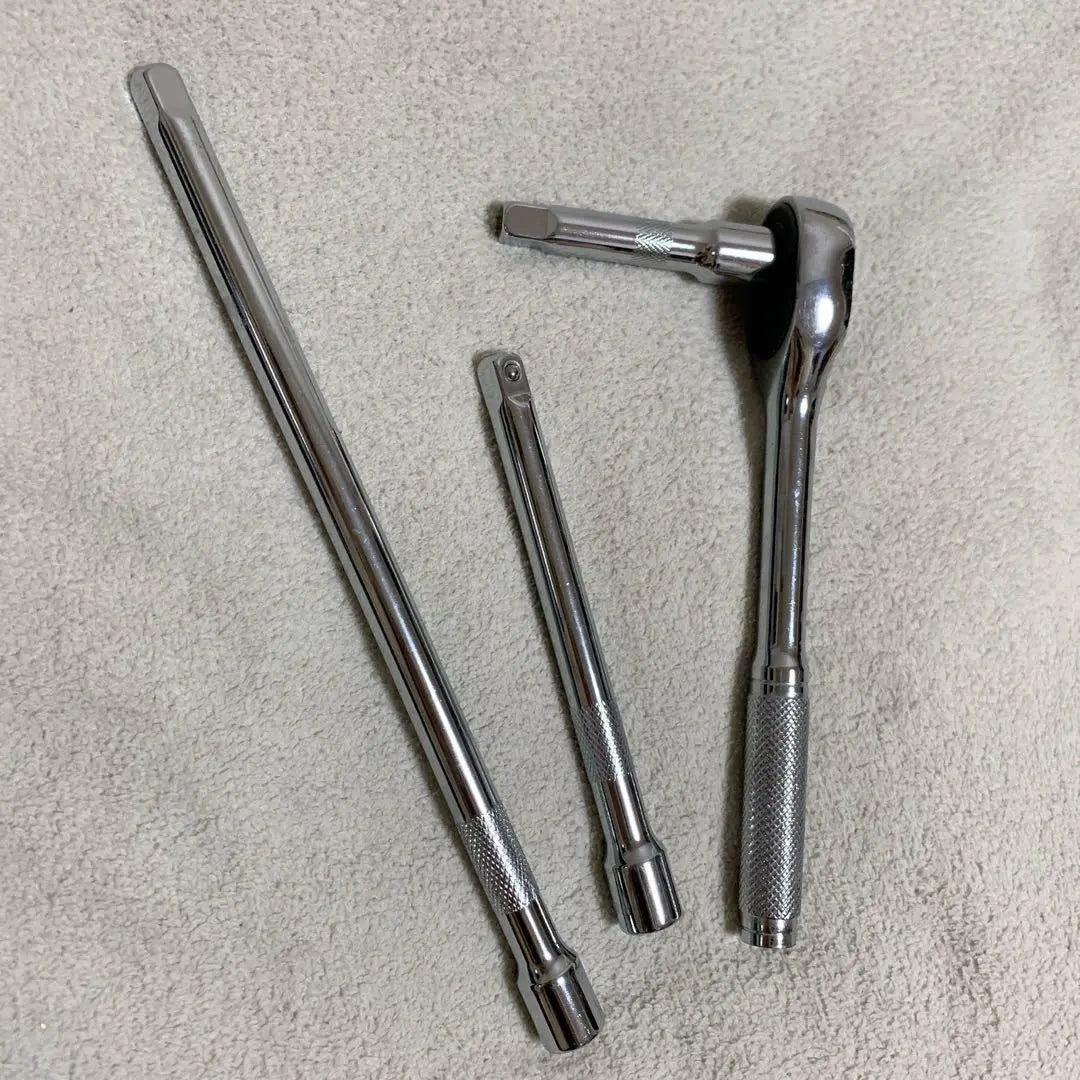 Ratchet Handle Connection Rod Extension Bar Set Spanner Wrench