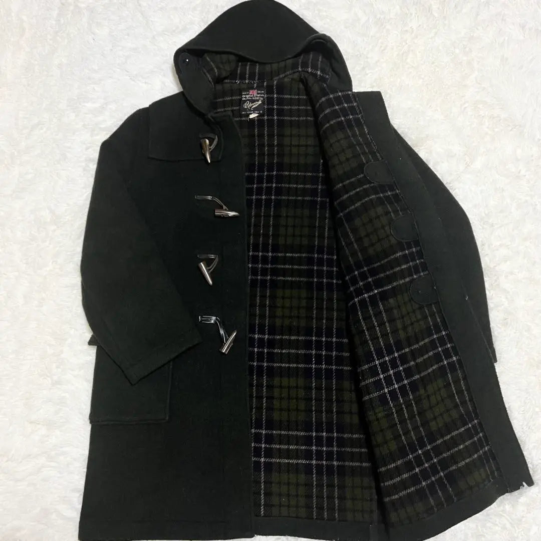 [Large in good condition] Glover all duffle coat 70s UK made checkered pattern vintage