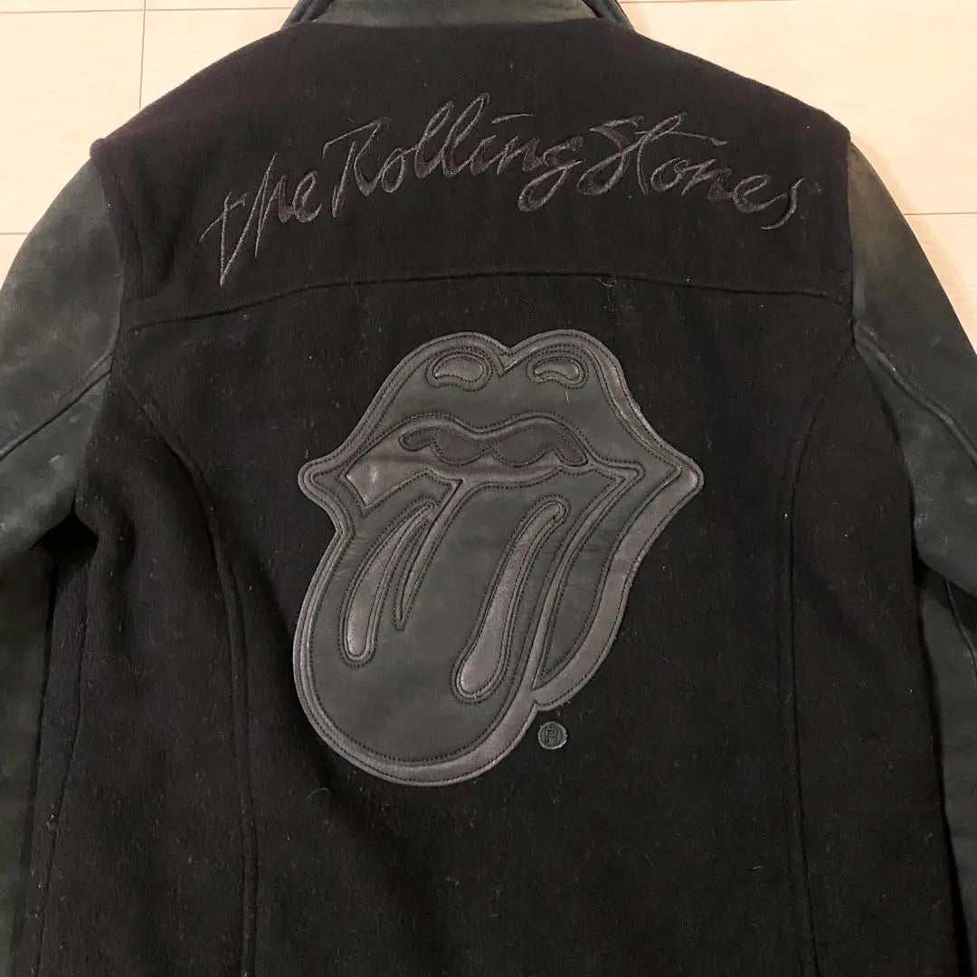 Chaqueta de cuero de los Rolling Stones de Jack Rose, rara, Stadium Jean, cuero genuino