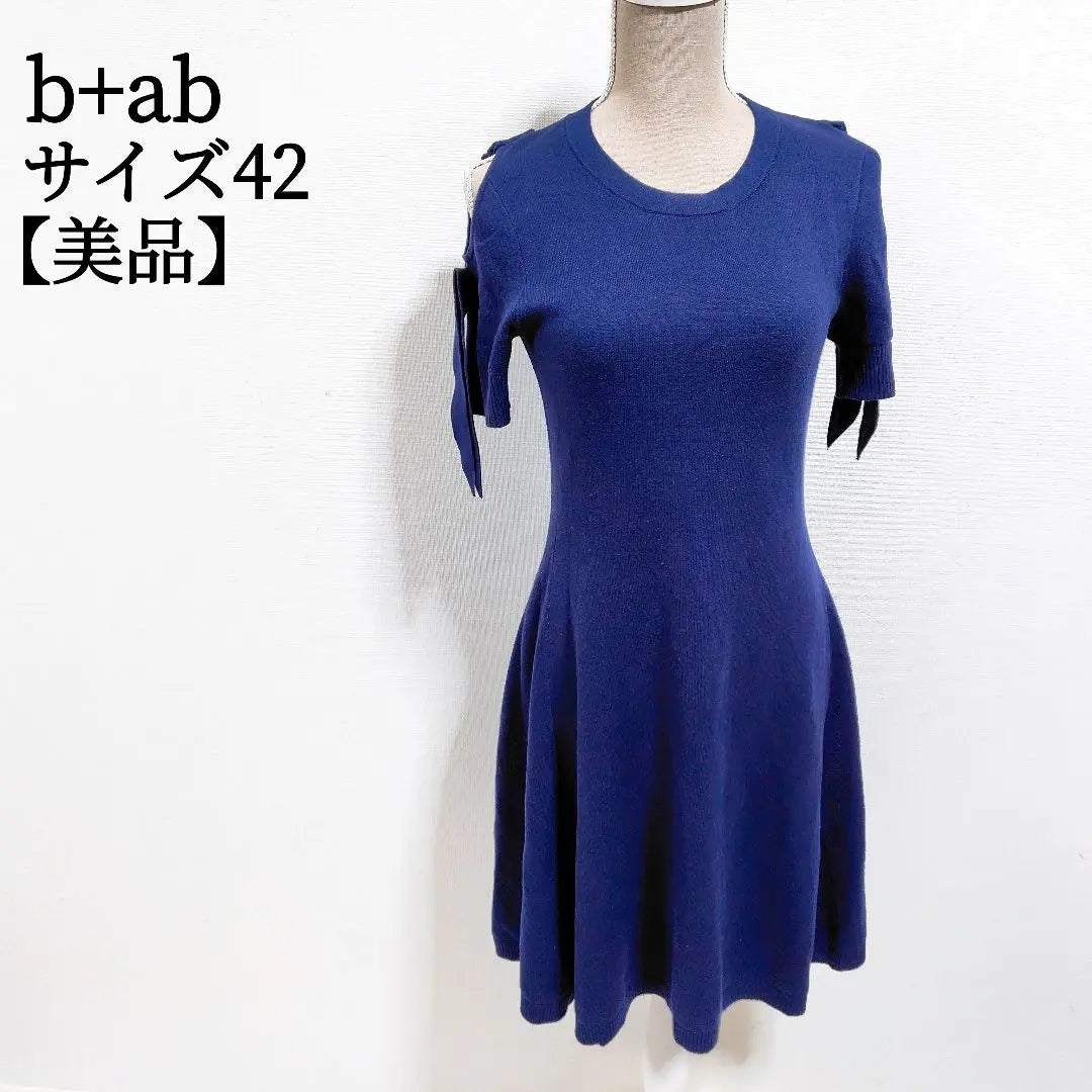 [Good condition] B+Ab Navy Short Sleeve Dress Size 42