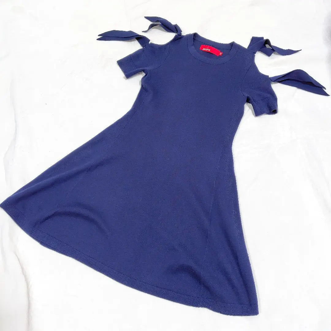 [Good condition] B+Ab Navy Short Sleeve Dress Size 42