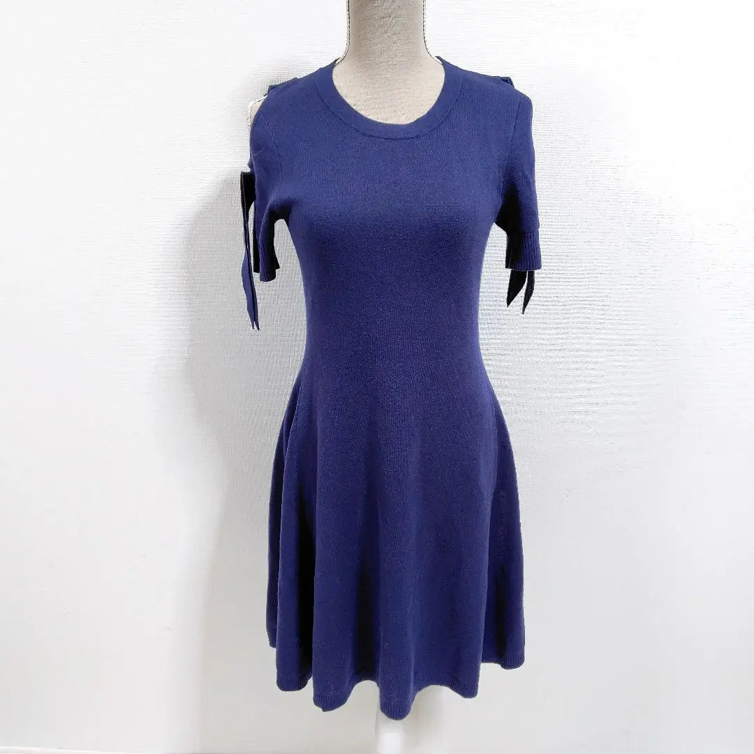 [Good condition] B+Ab Navy Short Sleeve Dress Size 42