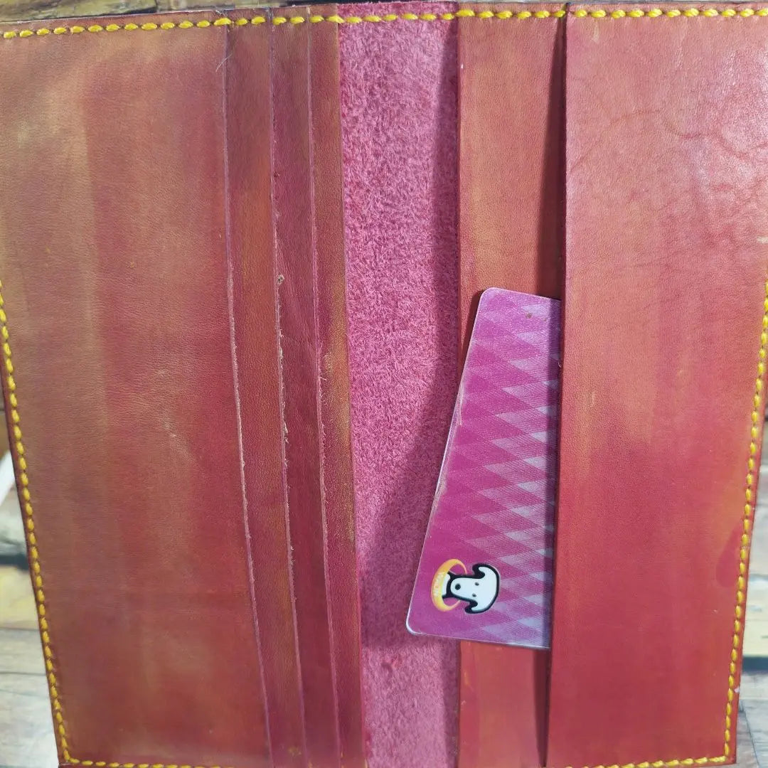 Long wallet, leather, handmade