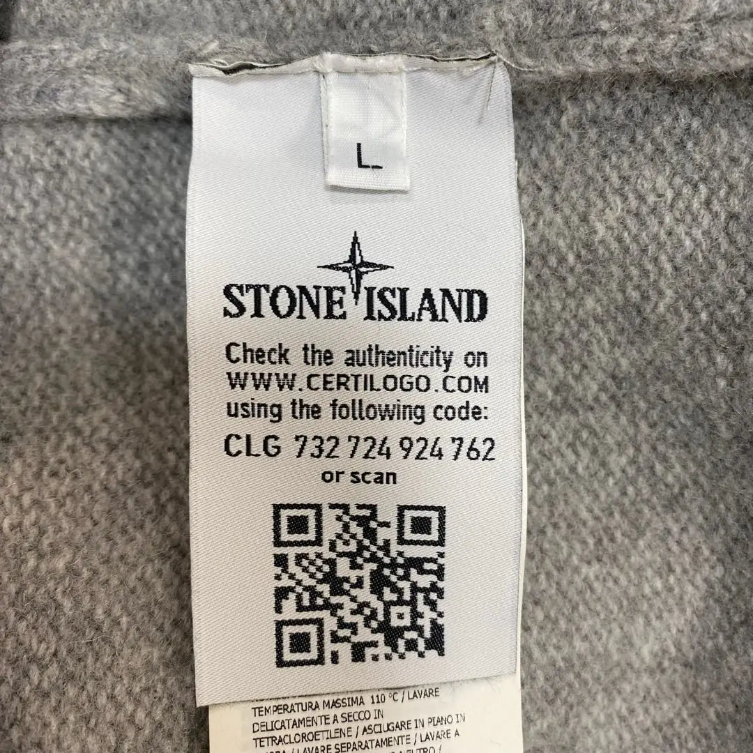 Cárdigan de lana Stone Island gris L