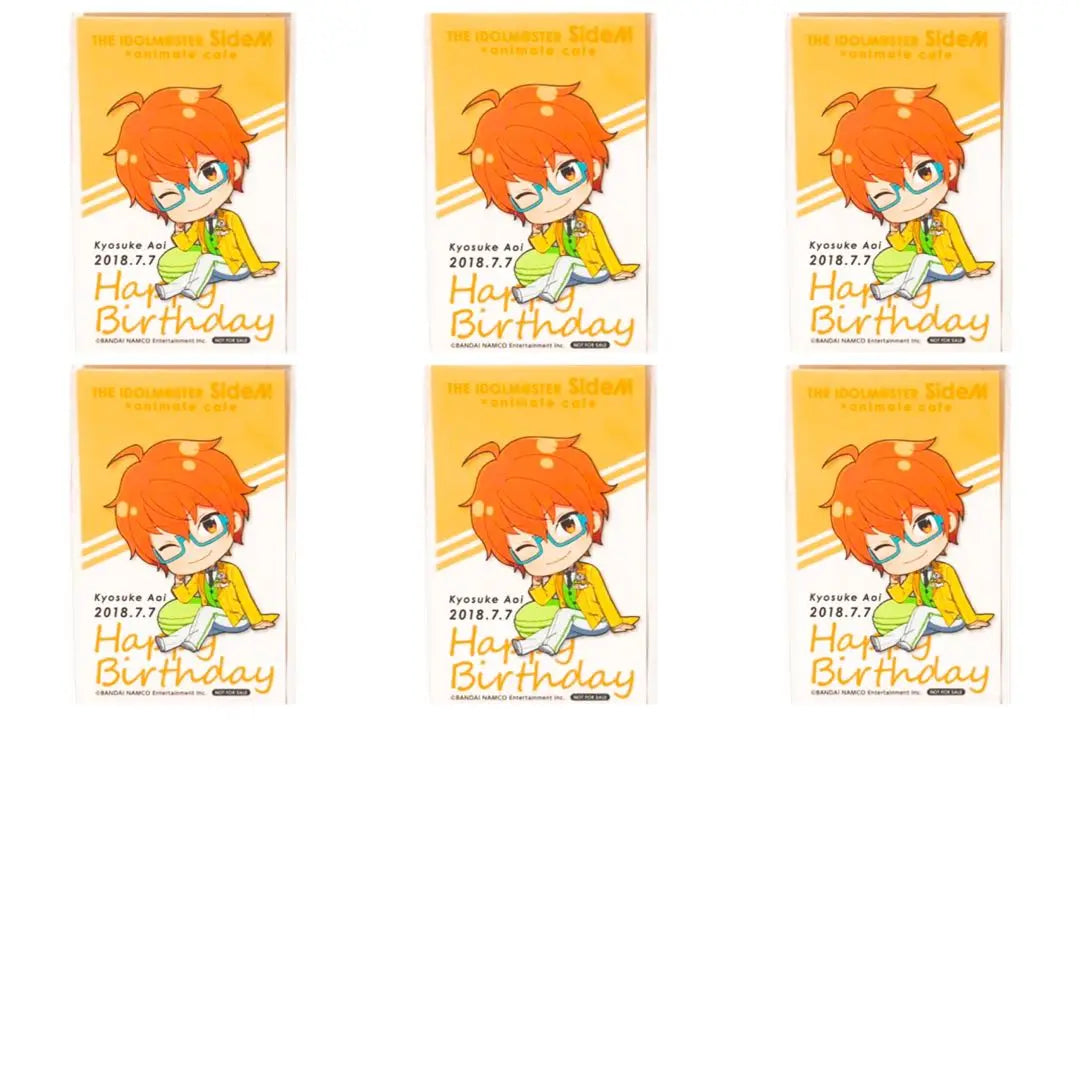 New ★The Idolmaster SIDE M [Aoi Kyosuke] Anime Cafe ★ Sticker ★ 6-piece set