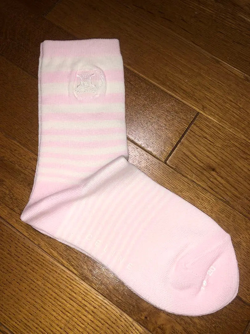 CELINE Pink Stripe Socks