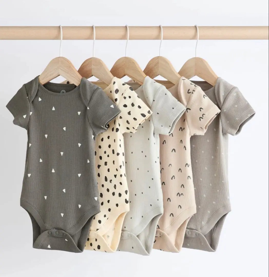 NEXTBABY Baby Short Sleeve Body Suit 5 Pack 3Momth | Nextbaby ベビー半袖ボディスーツ 5枚パック　3momth