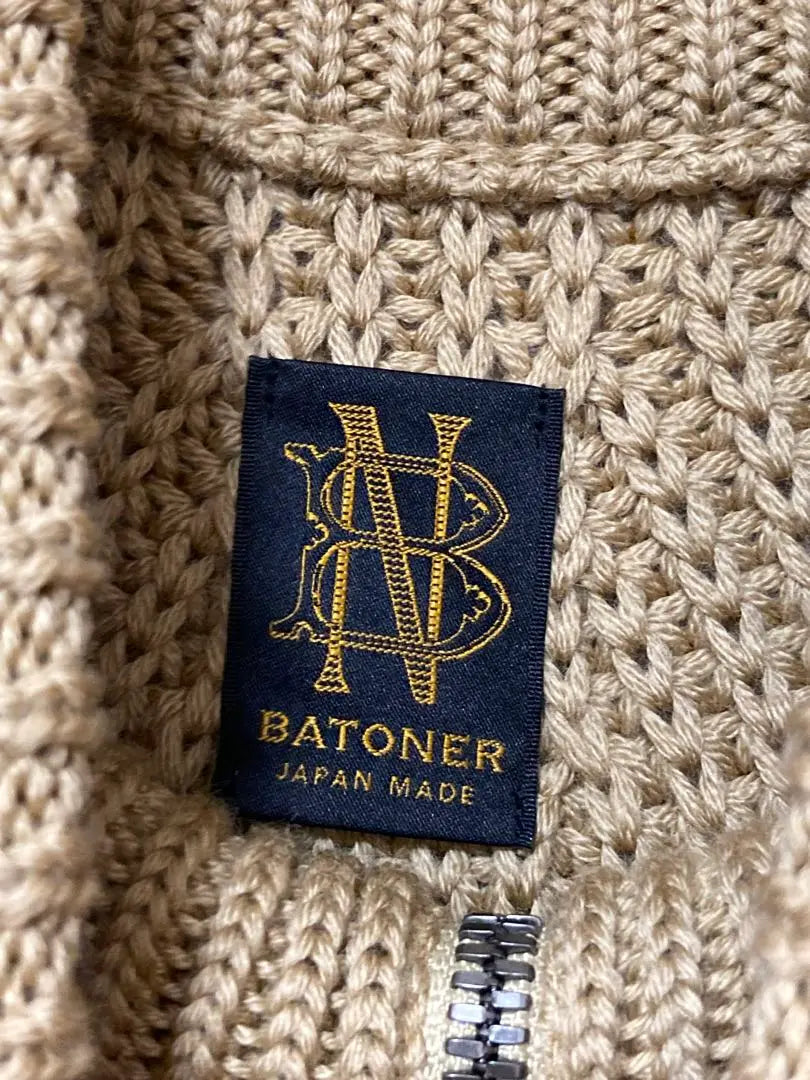 BATONER Drivers Wool Knit Sweater for Men | バトナー　BATONER ドライバーズ　ウール　ニット　セーター　メンズ