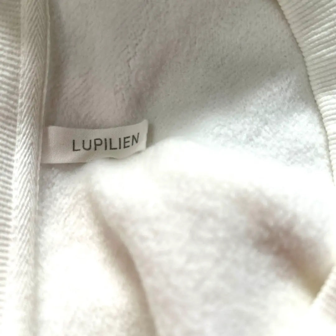 [Good condition] LUPILIEN College Trainer Fleece-lined Logo Print White F size