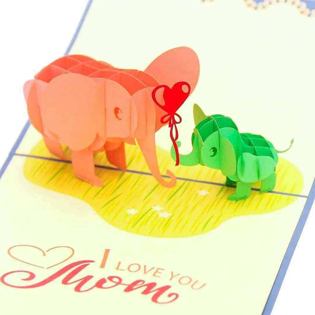 ⭐️Entrega anónima⭐️Tarjetas pop-up Cartas Tarjetas de cumpleaños Tarjetas con mensajes Elefante