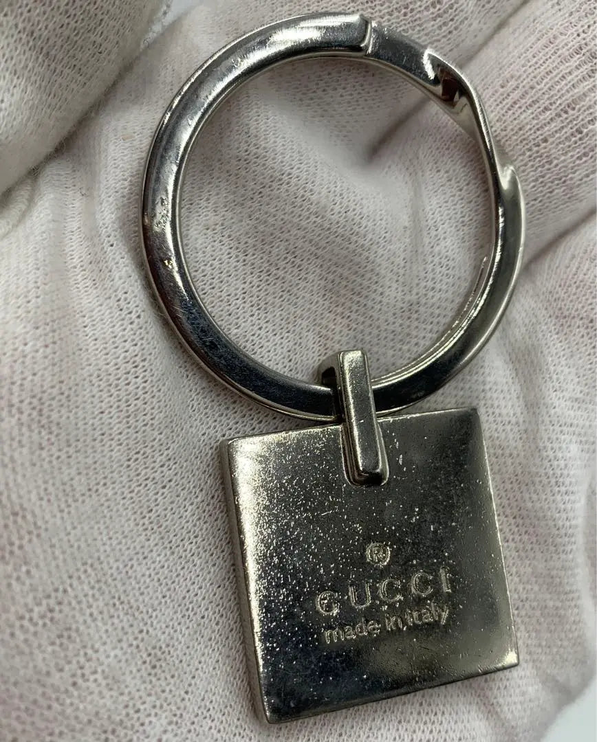 GUCCI Gucci Key Case Llavero Plata Marca Hombre Raro