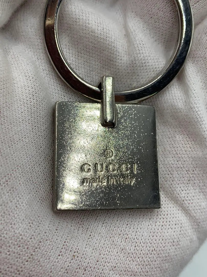 GUCCI Gucci Key Case Llavero Plata Marca Hombre Raro