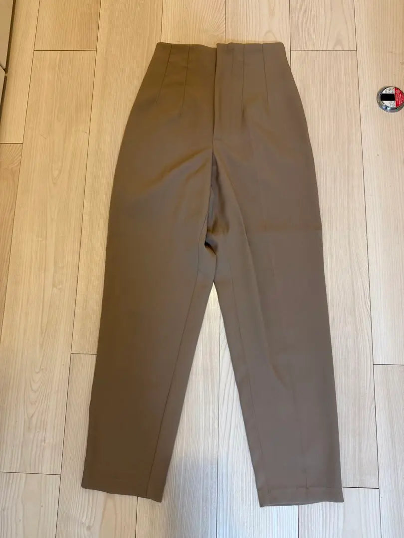 Re:EDIT Twill high waist dart tapered pants