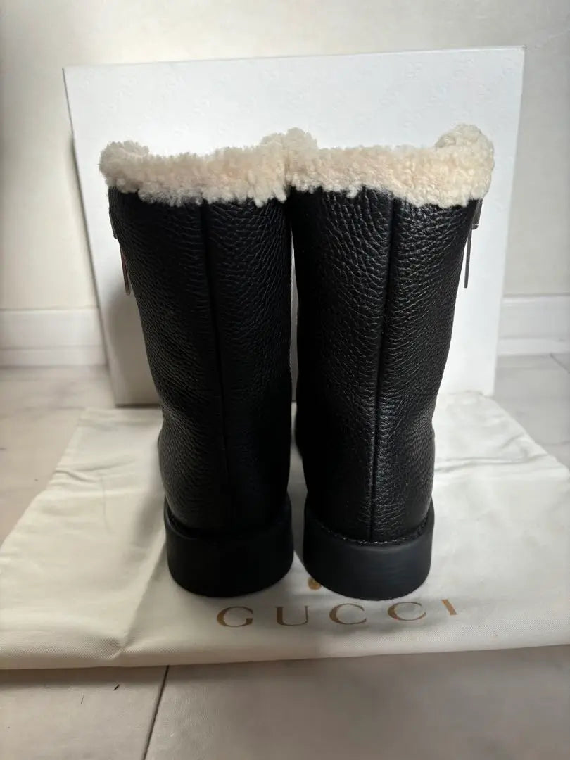 Gucci Gucci Boots Mouton Boots Mouton Calf Leather Kids 32 | グッチ GUCCI ブーツ ムートンブーツ ムートン カーフレザー キッズ 32