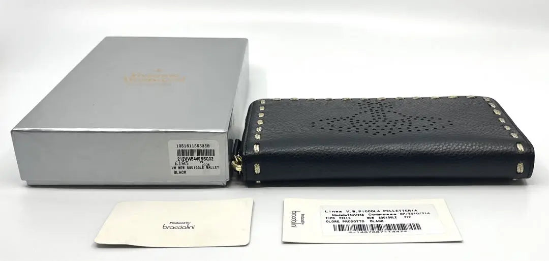 [New and unused] Vivienne Westwood Long Wallet Punching Orb Black