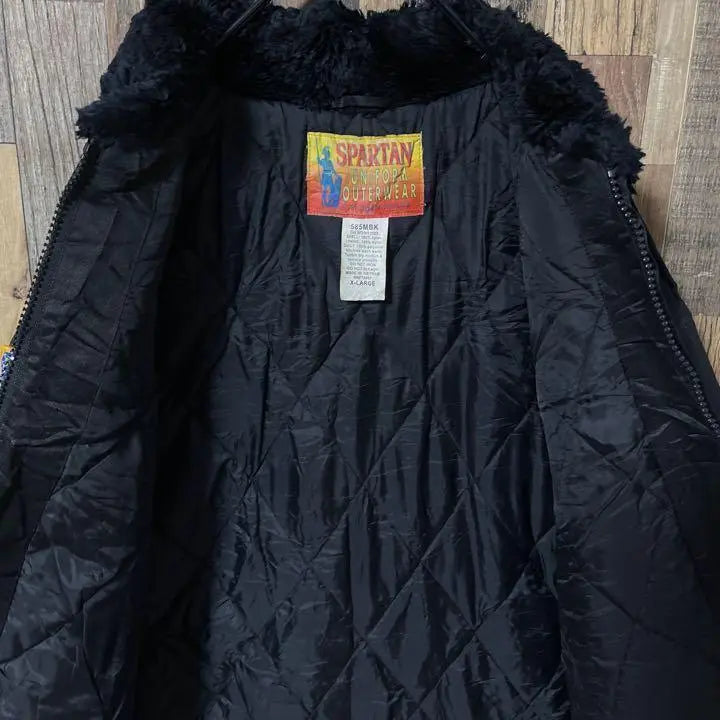 Chaqueta de nailon negra estilo vintage de los años 90, de manga larga, para hombre, talla XL, de EE. UU.